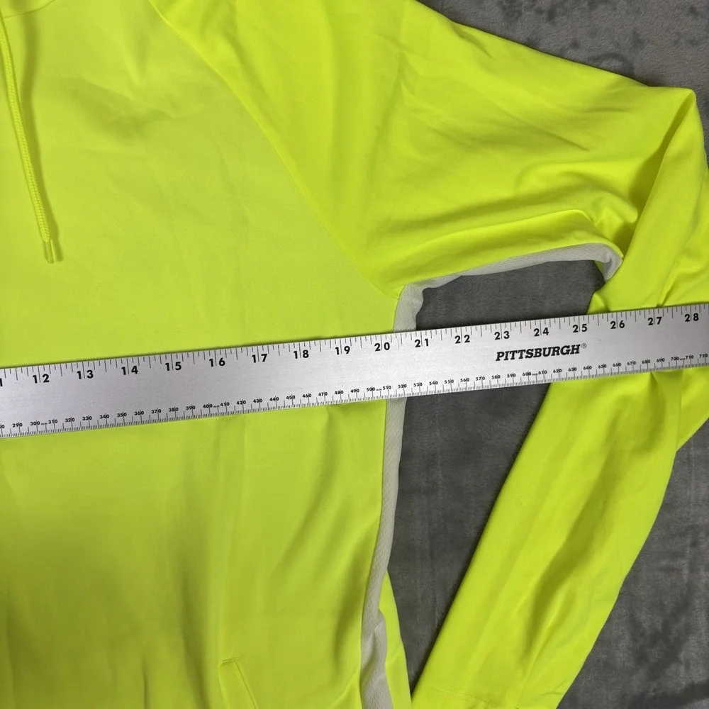 Nike Dri-Fit Running Hoodie Mens Medium Moch Neck Warm AJ9183 Yellow